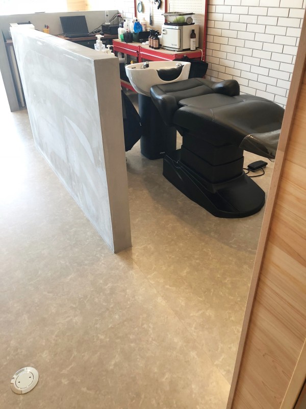 フルフラットのシャンプー台