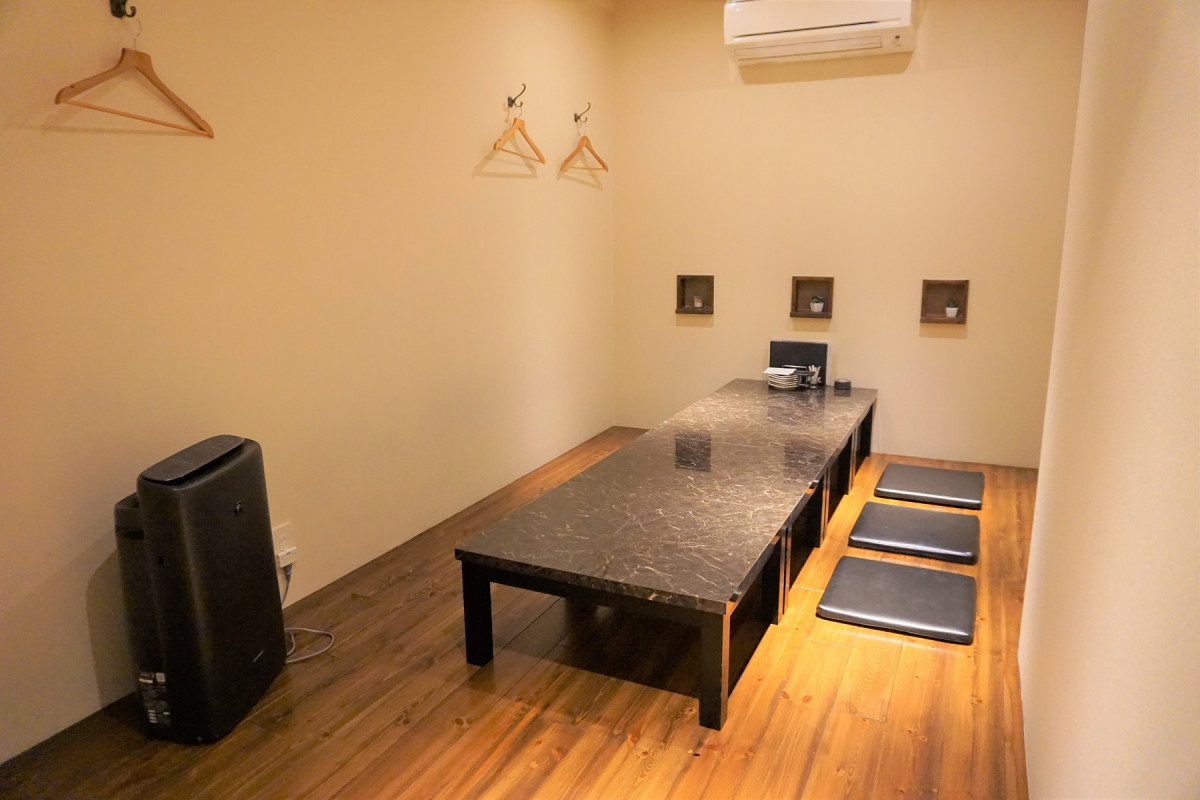 ゆったりできる個室