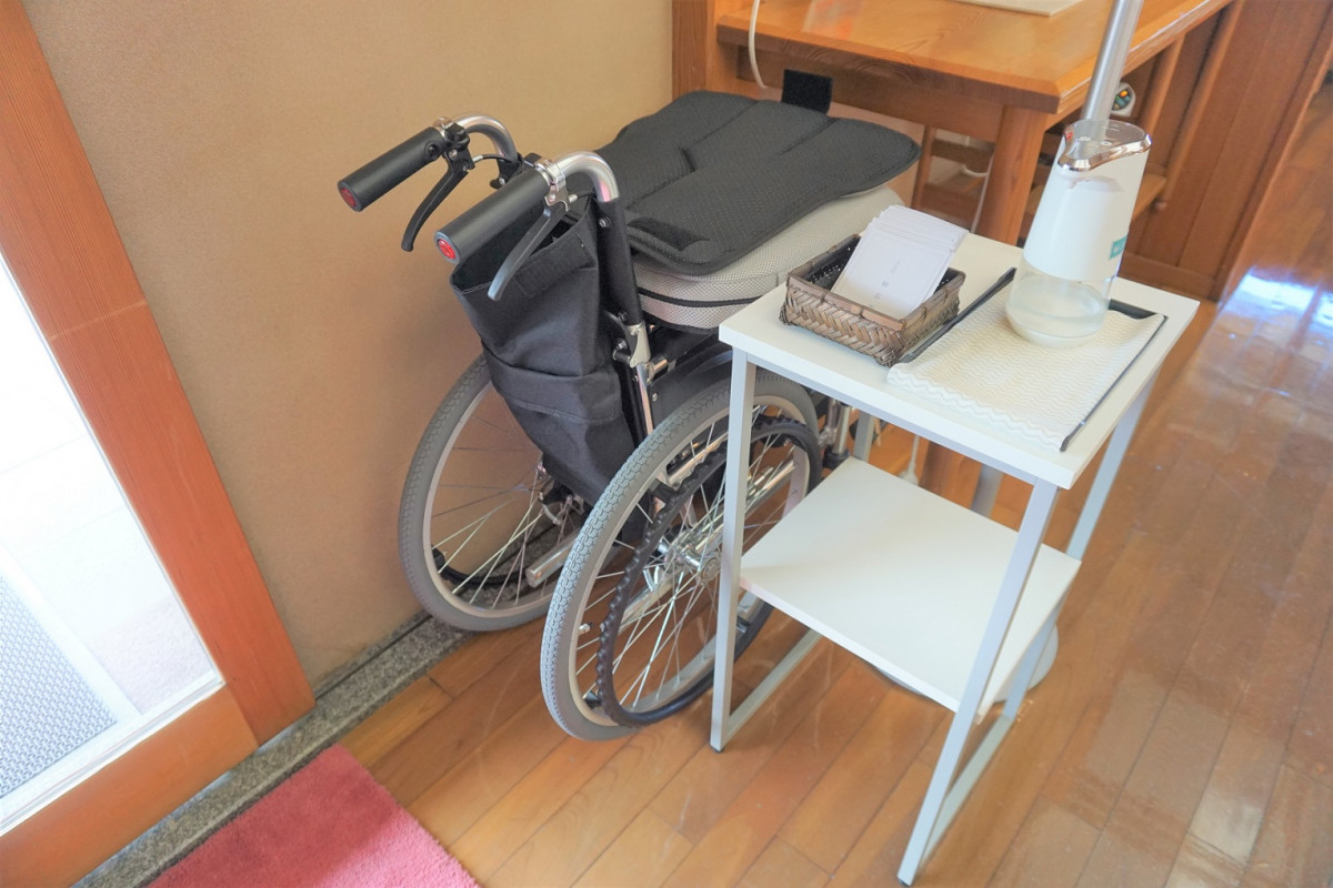 入り口横にありますので、ご利用の方はスタッフまでお声がけください