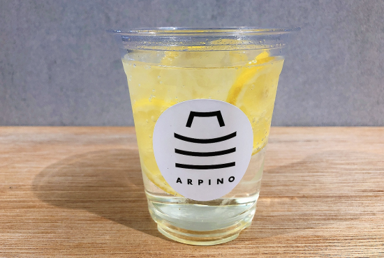 カフェメニュー。唐津産レモン使用レモンスカッシュ