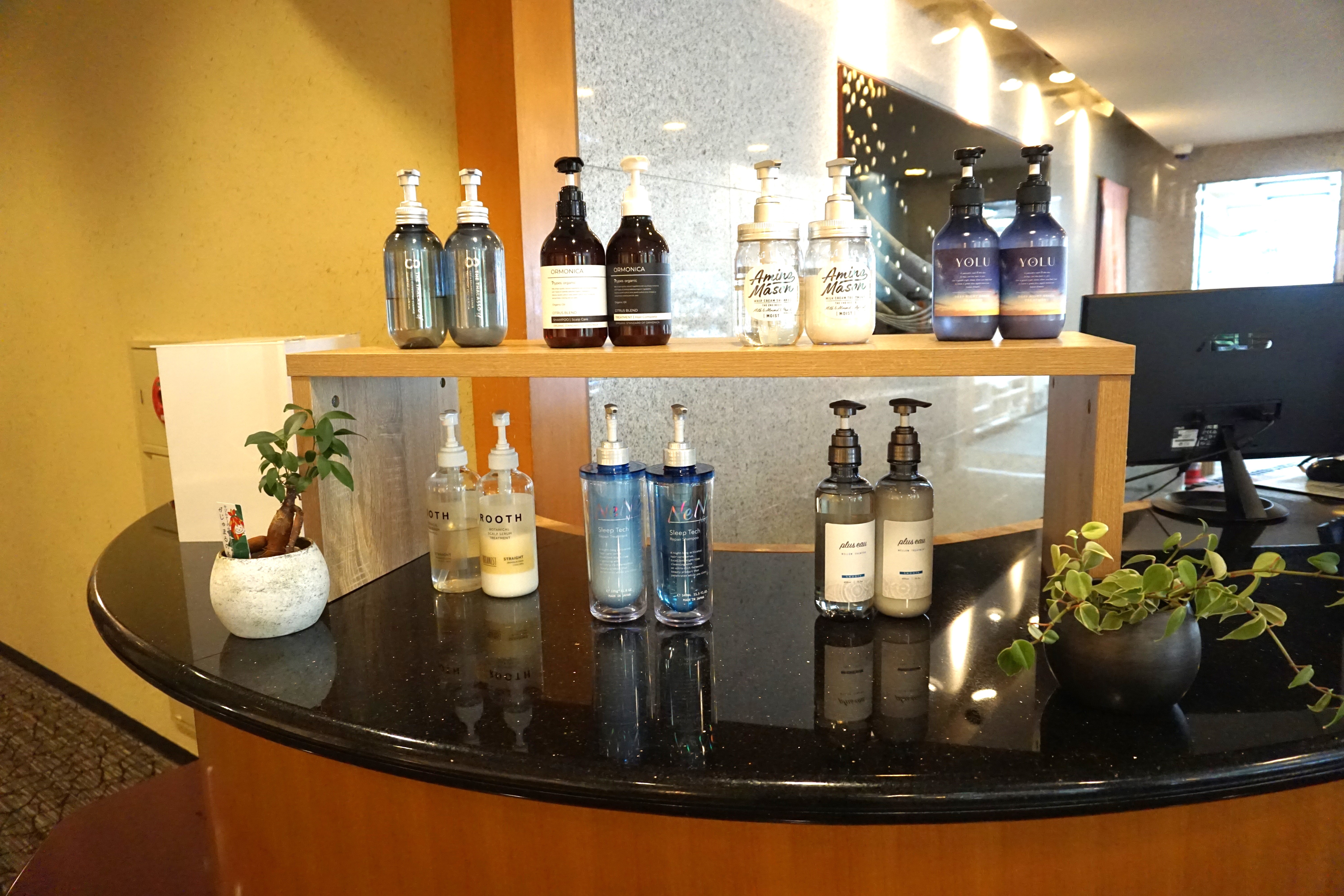 お好みのシャンプーをお選びいただけます