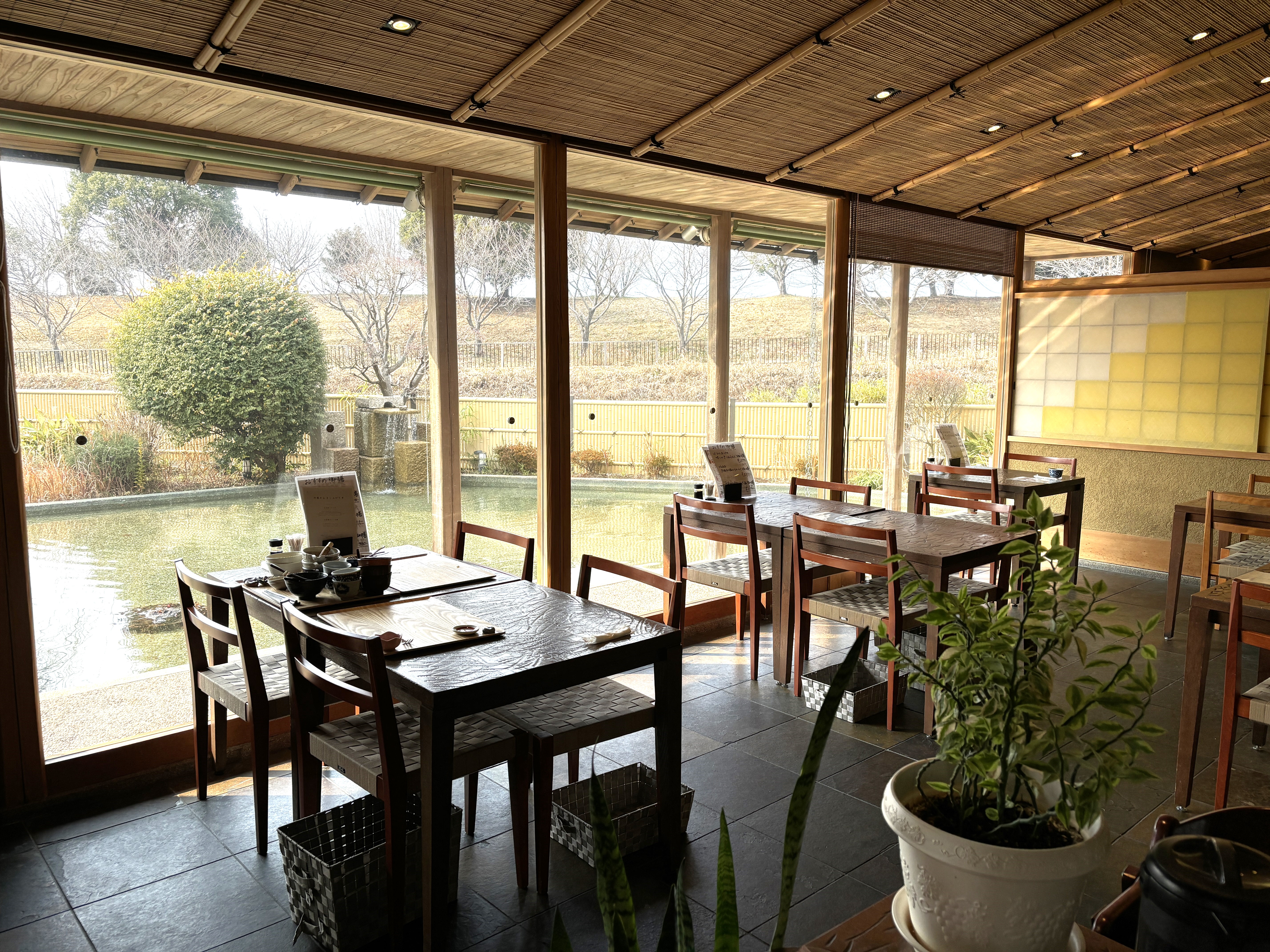 自然光差し込む店内