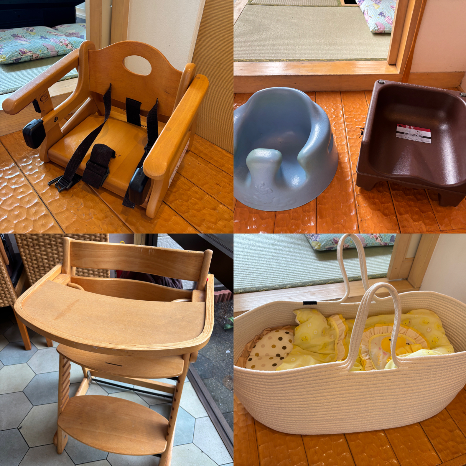 子ども用の椅子とクーハンを貸し出しています